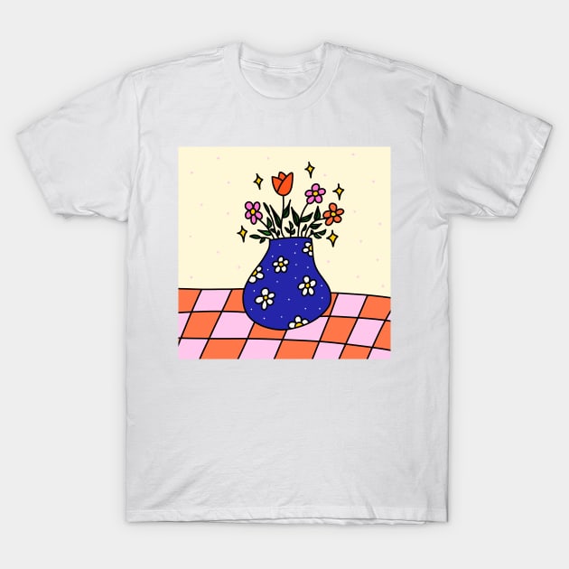 Flower Still Life T-Shirt by joyfulsmolthings